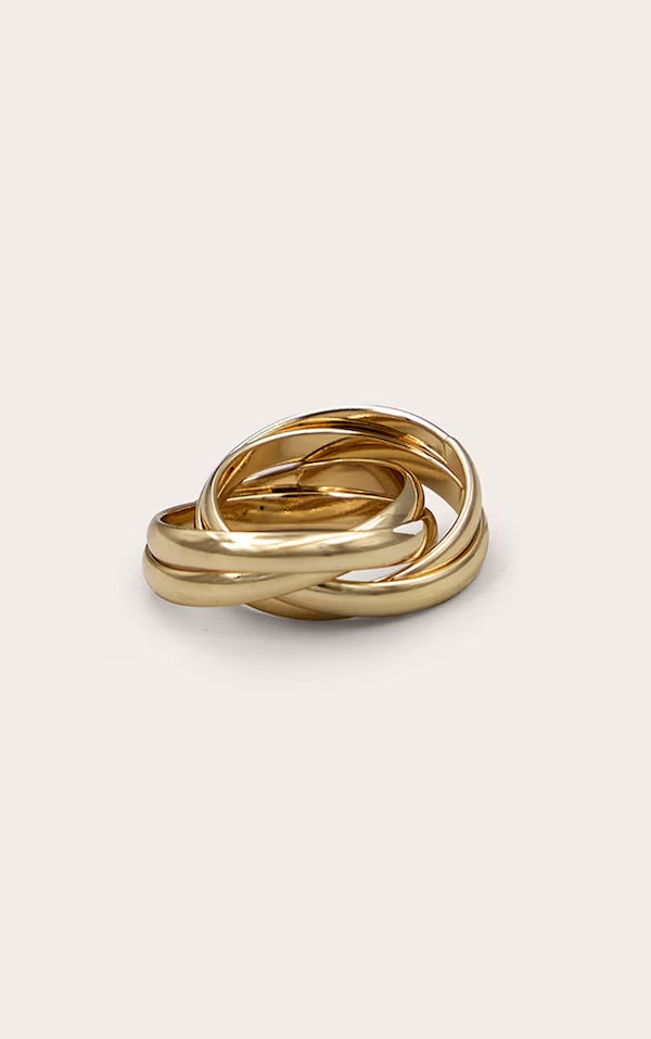 Gold Knot Twist Ring